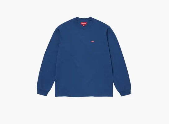 Одежда Supreme Small Box L/S Tee «Dark Royal» sinie