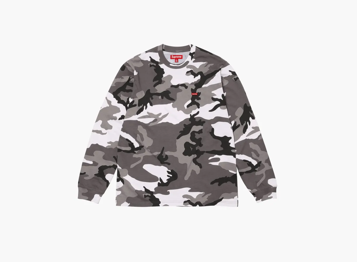 Supreme Small Box L/S Tee «Snow Camo»