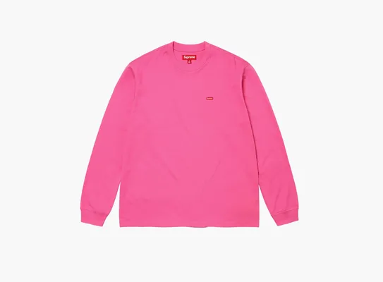 Одежда Supreme Small Box L/S Tee «Pink» rozovye
