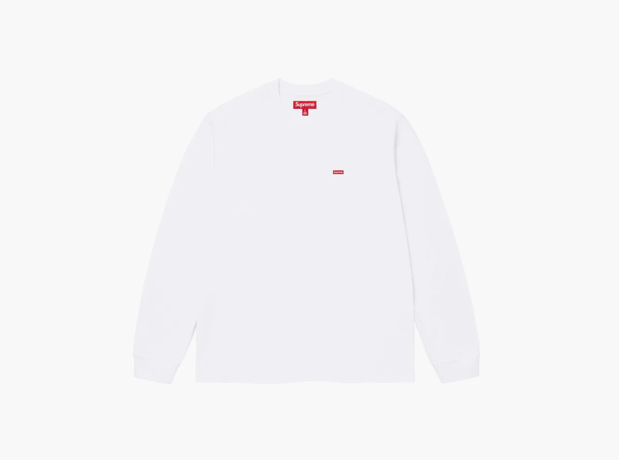Supreme Small Box L/S Tee «White»