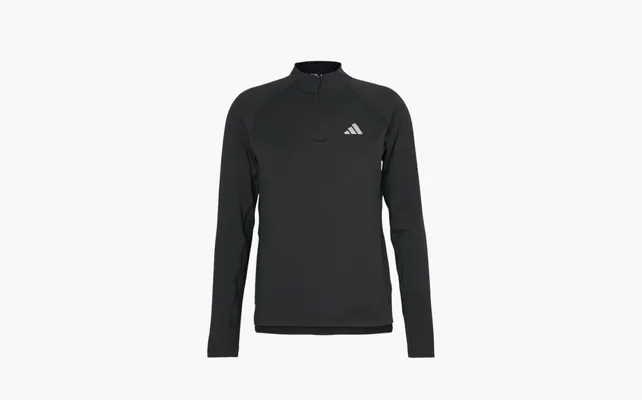 Одежда Adidas Gym+ Training 1/4-Zip Long Sleeve T-Shirt «Black» chyernye