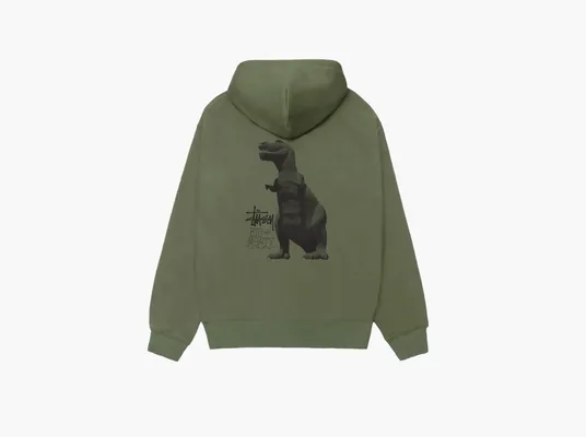 Одежда Stussy Big & Meaty Zip Hoodie «Olive» zelyenye