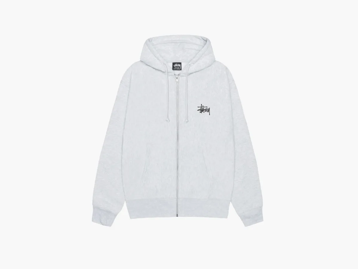 Stussy Big & Meaty Zip Hoodie «Ash Heather»