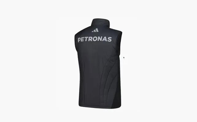  Adidas Black Mercedes-AMG Petronas F1 Team Team Wear Mechanics Full-Zip Vest «Black/Reflective Silver» chyernye