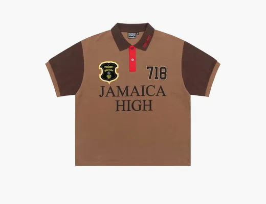 Одежда Stussy x Denim Tears Pique Polo «Brown» коричневый