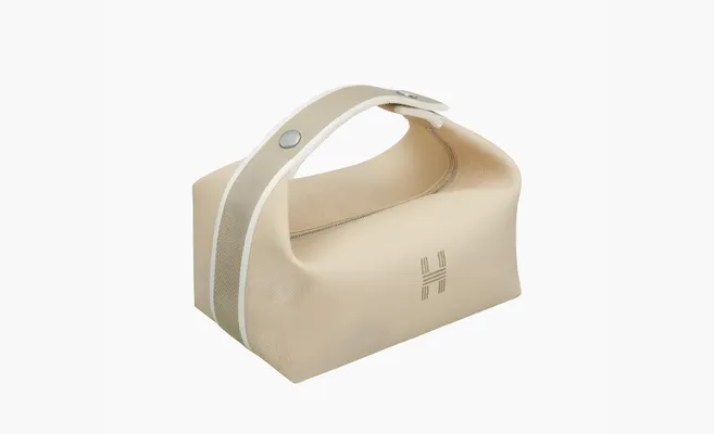 Сумки HERMES Cosmetic bag «Bride with straps» kremovye