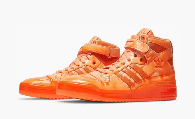  Adidas Jeremy Scott x Forum High «Dipped - Signal Orange» oranzhevye