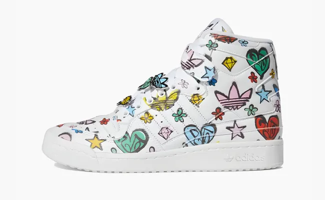  Adidas JJeremy Scott x Forum 84 High «Monogram» belye