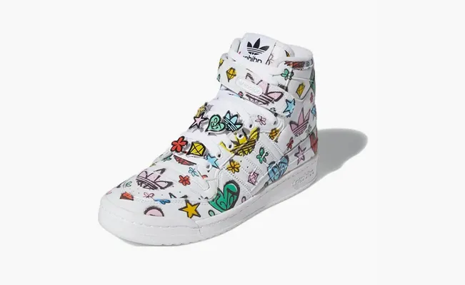  Adidas JJeremy Scott x Forum 84 High «Monogram» belye