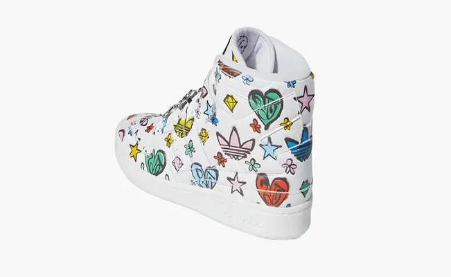  Adidas JJeremy Scott x Forum 84 High «Monogram» belye