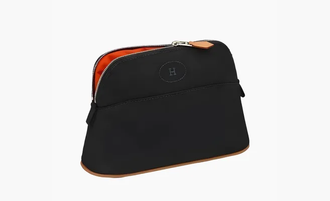 Сумки HERMES Bolide Canvas Bowling Bag Canvas Bag Storage Bag «Black» chyernye