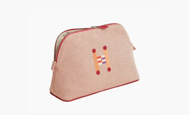 Сумки HERMES Bolide handbag in Cotton «Red» krasnye 