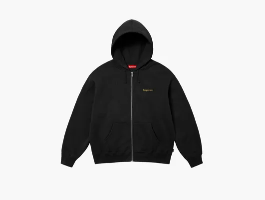 Одежда Supreme Crest Zip Up Hooded Sweatshirt «Black» chyernye