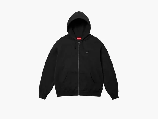 Одежда Supreme Small Box Zip Up Hooded Sweatshirt «Black» chyernye