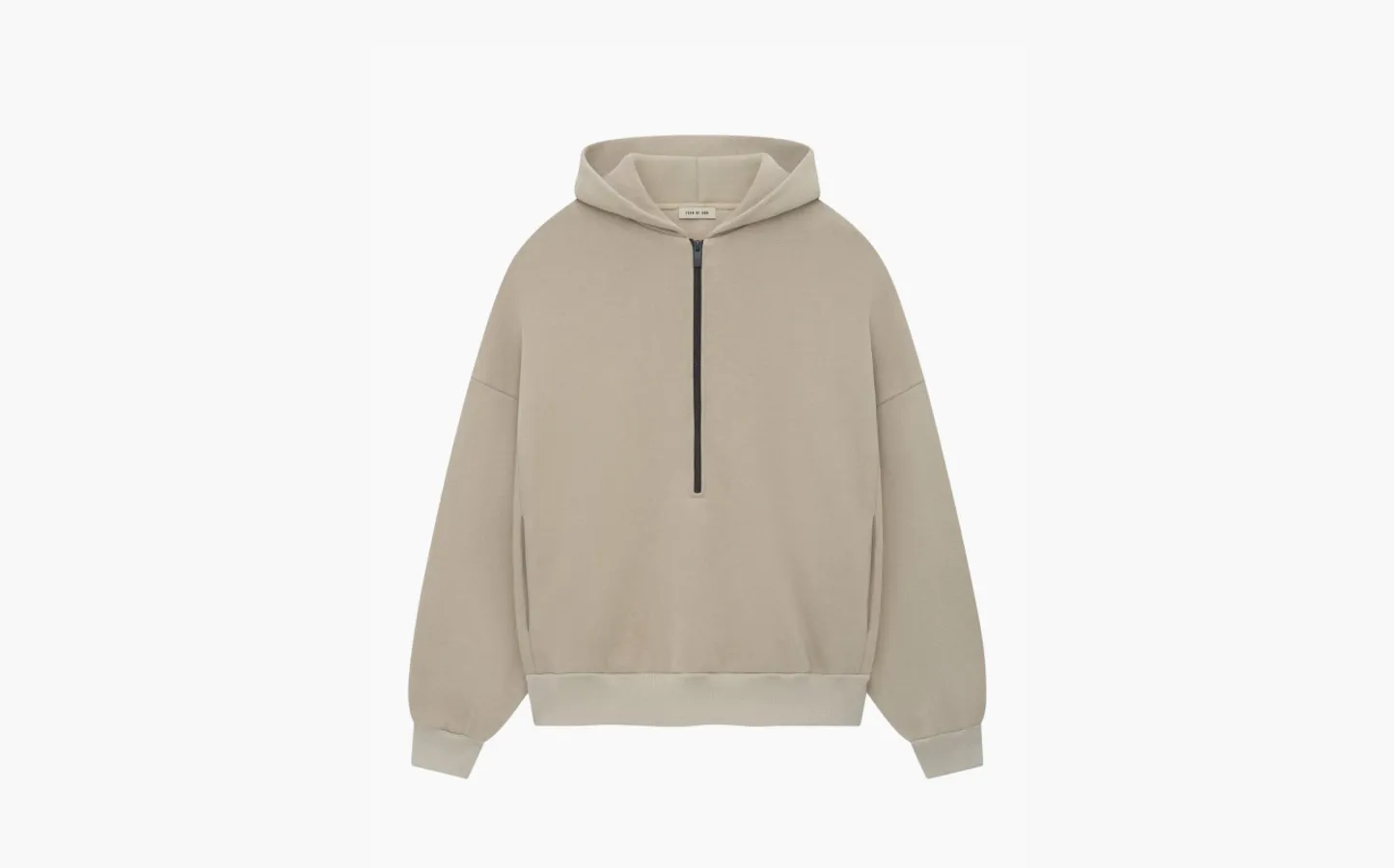 Fear of God Taupe Fleece Half Zip Hoodie «Taupe»