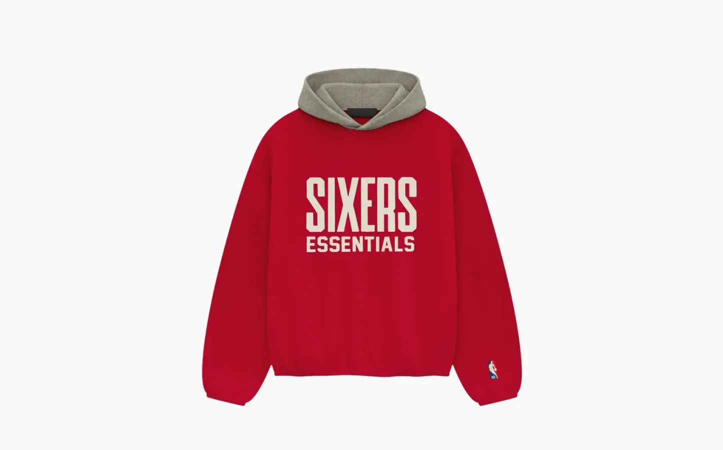 Fear of God Essentials x NBA Philadelphia 76ers Hoodie «Red Grey»
