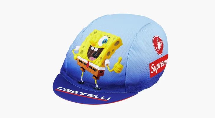Аксессуары Supreme SpongeBob SquarePants x Castelli  Cycling Cap «Blue» lightBlue