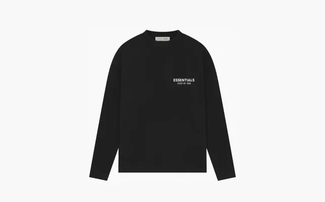 Одежда Fear of God Essentials Classic Long-Sleeve Tee «Jet Black» chyernye