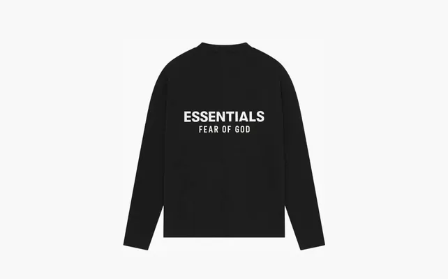 Одежда Fear of God Essentials Classic Long-Sleeve Tee «Jet Black» chyernye