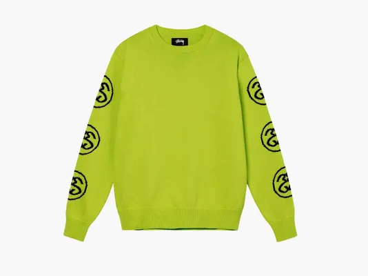 Одежда Stussy SS-Link Sweater  «Lime» zelyenye