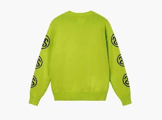 Одежда Stussy SS-Link Sweater  «Lime» zelyenye