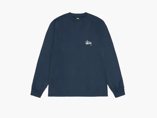 Одежда Stussy Basic Long-Sleeve Tee  «Navy» sinie