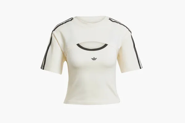 Одежда Adidas Originals Cutout Cali Tee  «Cream White / Black» кремовый
