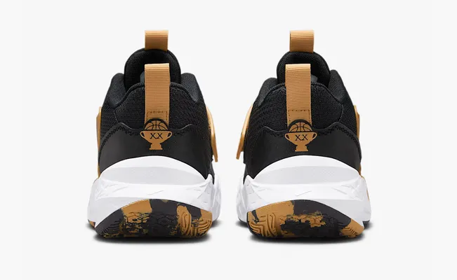 Кроссовки Nike Team Hustle D12 GS «Black Metallic Gold» chyernye