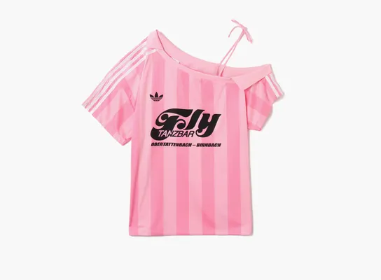 Одежда Adidas Originals Off Shoulder Jersey  T-shirt  «True Pink / Semi Pink Glow» rozovye