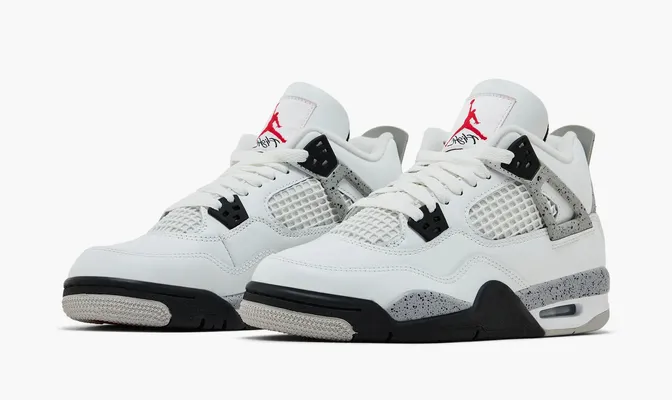 Кроссовки Air Jordan 4 Retro OG GS «White Cement» 2025 belye