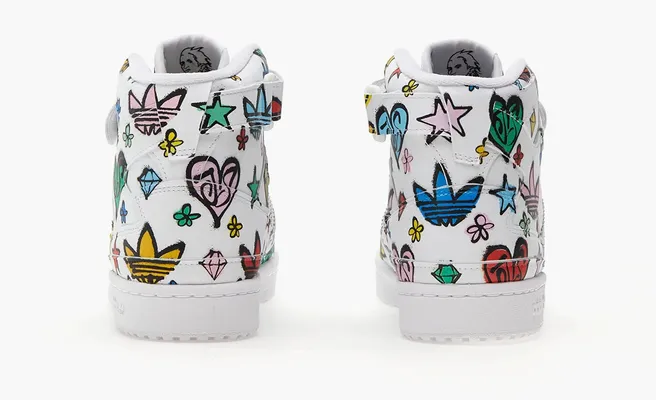 Кроссовки Adidas Forum 84 High x Jeremy Scott «Monogram» belye