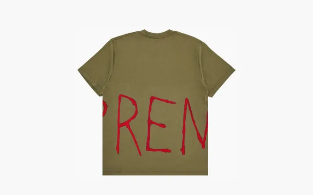 Одежда Supreme Painted Tee «Light Olive» zelyenye