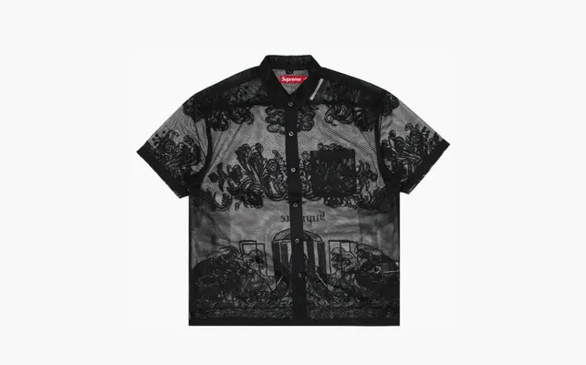 Одежда Supreme Last Supper Lace Short-Sleeve Shirt «Black» chyernye