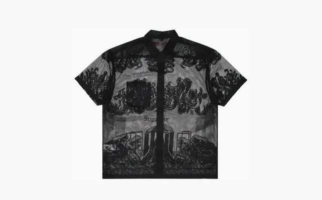 Одежда Supreme Last Supper Lace Short-Sleeve Shirt «Black» chyernye