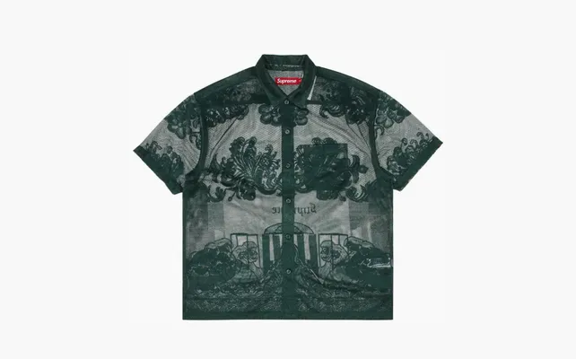 Одежда Supreme Last Supper Lace Short-Sleeve Shirt «Dark Green» zelyenye