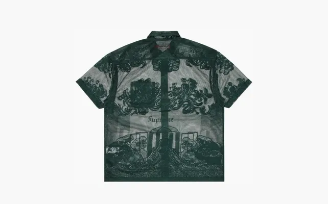 Одежда Supreme Last Supper Lace Short-Sleeve Shirt «Dark Green» zelyenye