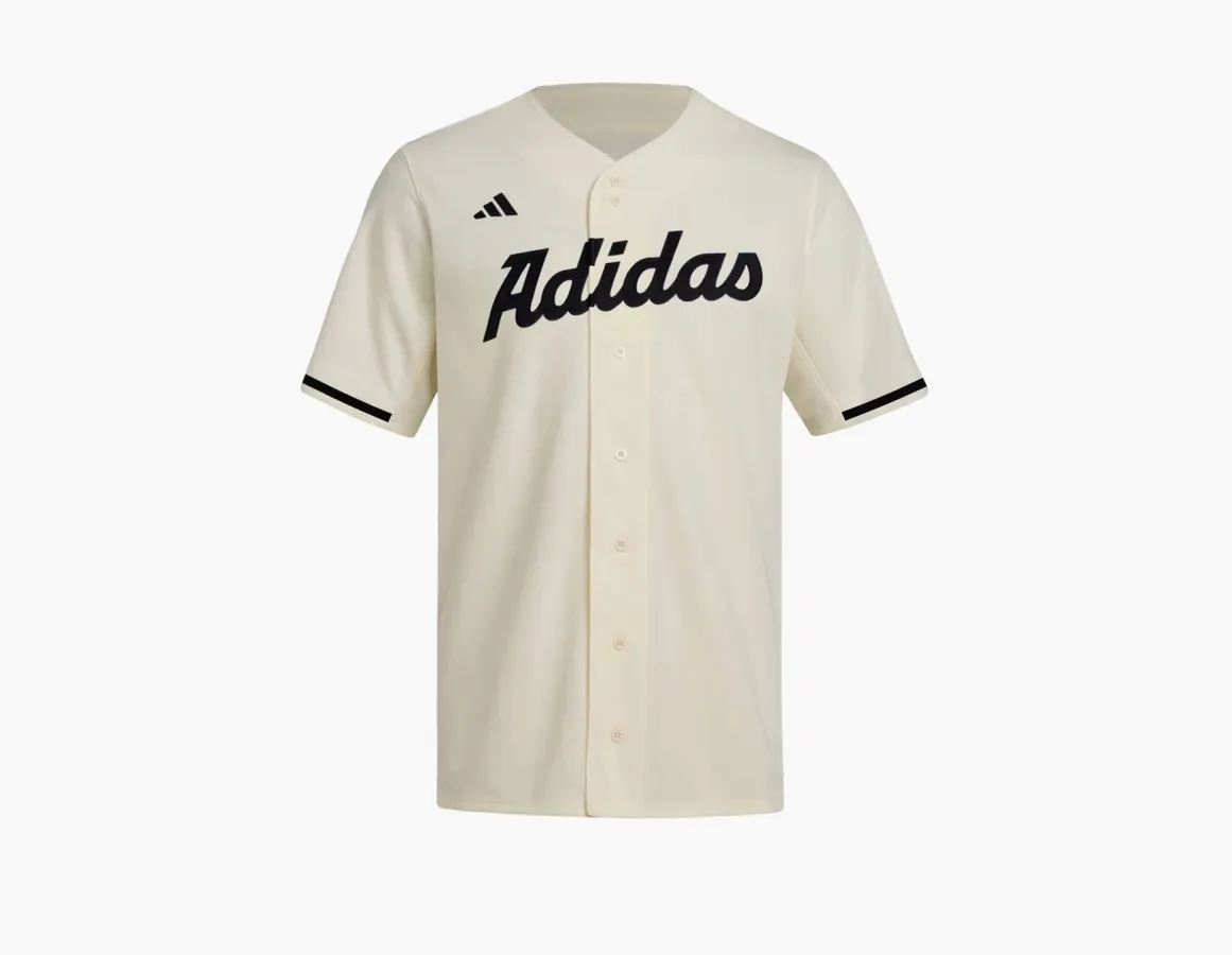Adidas Dugout Full-Button Cotton Jersey «Cream White»