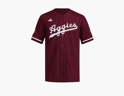 Одежда Adidas Texas A&M Reverse Retro Full-Button Jersey T-Shirt «Team Maroon» бордовый