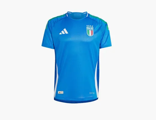 Одежда Adidas Italy 2024 Home Authentic Jersey T-Shirt  «Blue» golubye