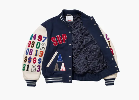  Supreme Praises Varsity Jacket «Navy» sinie