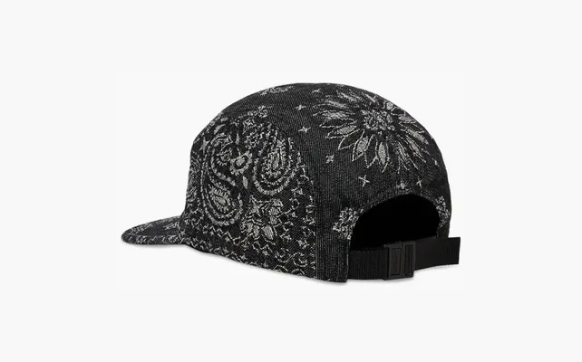 Аксессуары Supreme Bandana Jacquard Denim Camp Cap «Black» chyernye