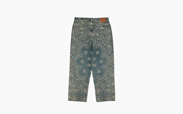 Одежда Supreme Bandana Jacquard Baggy Jean «Blue» sinie