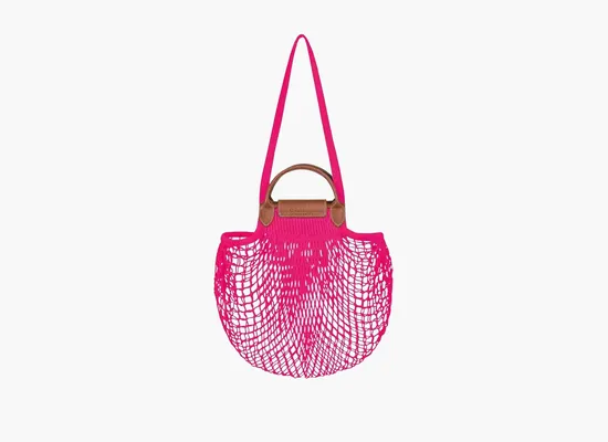  Longchamp Le Pliage Filet Top Handle Bag  «Candy» rozovye