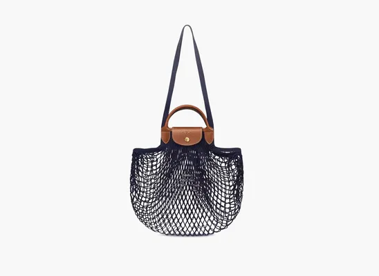  Longchamp Le Pliage Filet Top Handle Bag  «Navy» sinie