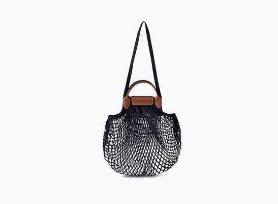  Longchamp Le Pliage Filet Top Handle Bag  «Navy» sinie