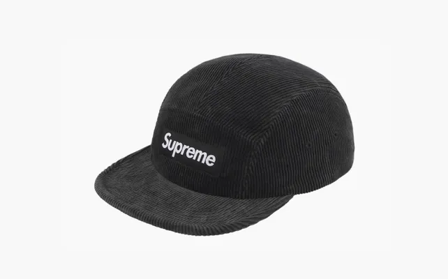 Аксессуары Supreme Corduroy Camp Cap «Black» chyernye