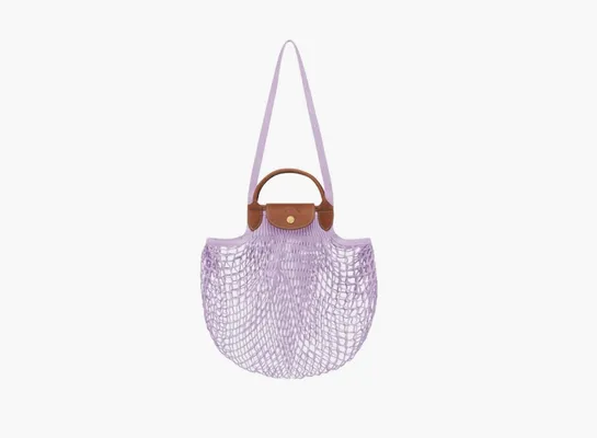  Longchamp Le Pliage Filet Top Handle Bag «Lilac» fioletovye