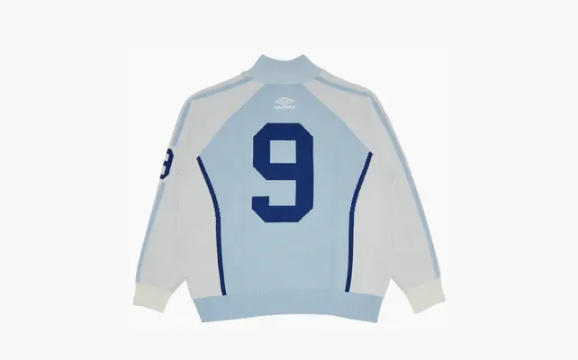 Одежда Supreme x Umbro Zip Up Sweater «Light Blue» golubye