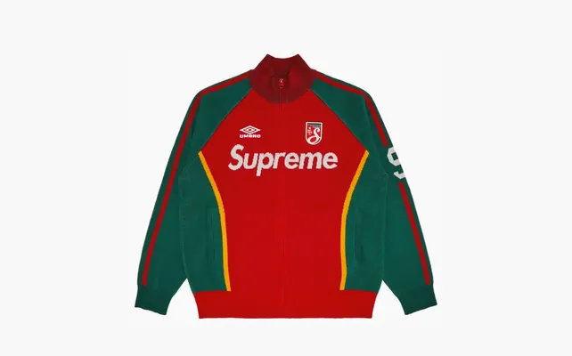 Одежда Supreme x Umbro Zip Up Sweater «Red» krasnye 