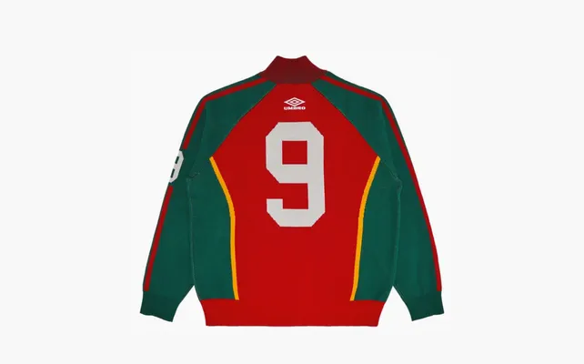 Одежда Supreme x Umbro Zip Up Sweater «Red» krasnye 